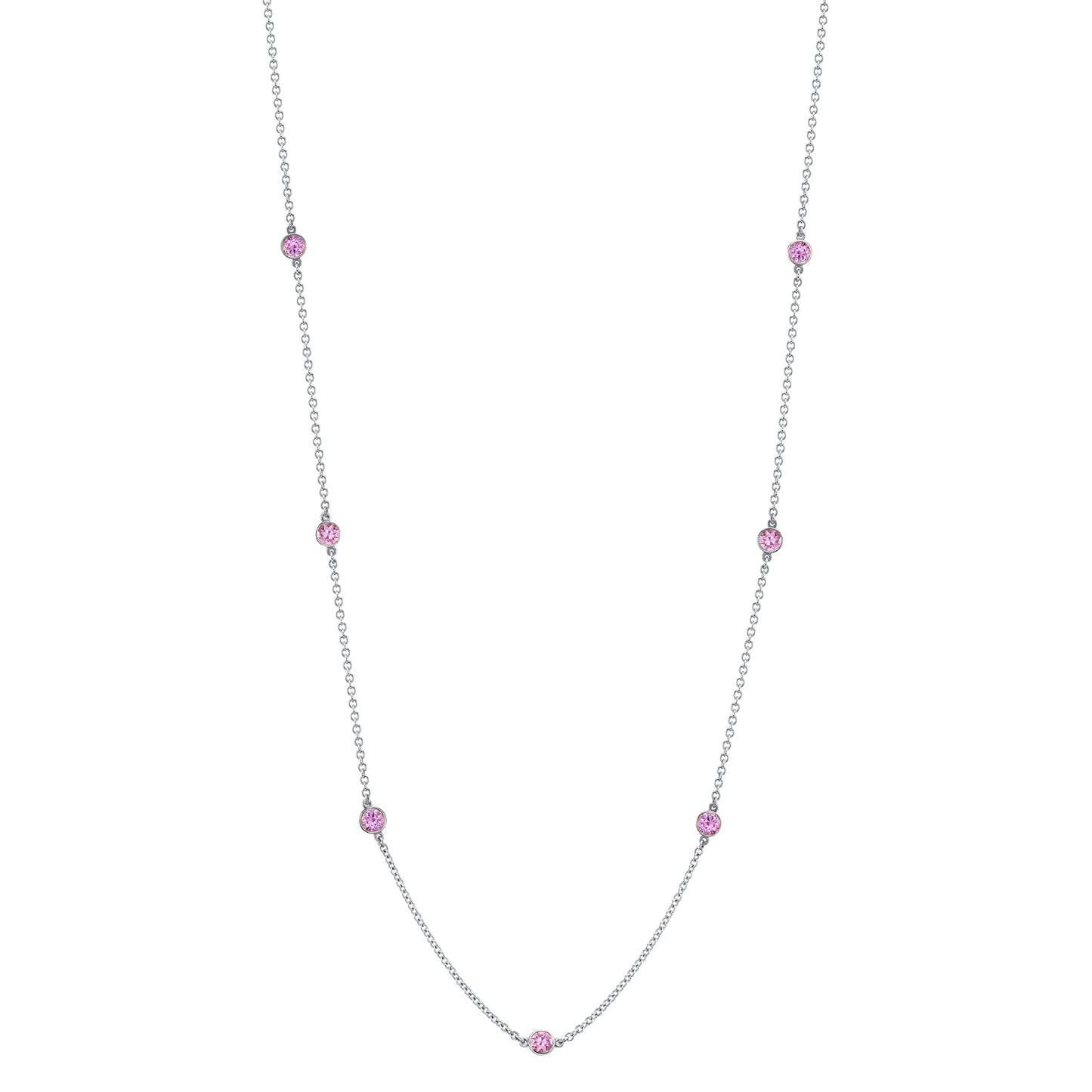 Pink Sapphire "By The Yard" Style Chain