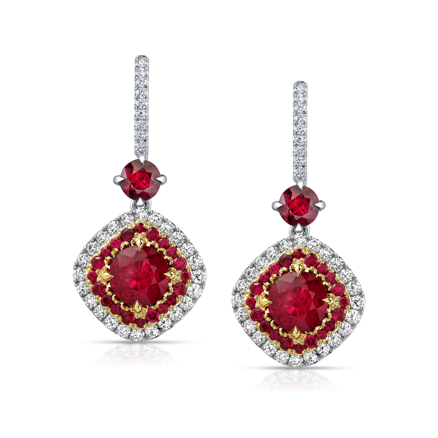 Ruby & Diamond Earrings