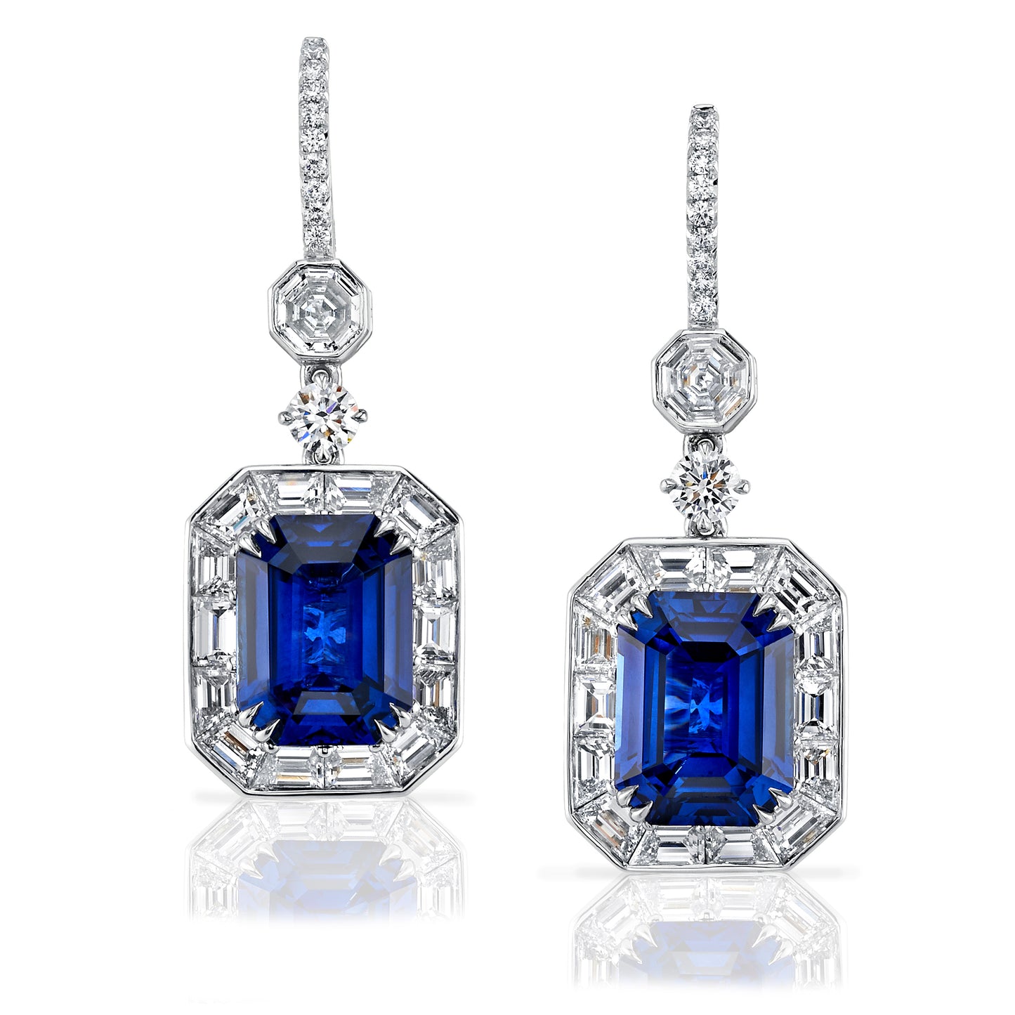 Sapphire & Diamond Earrings