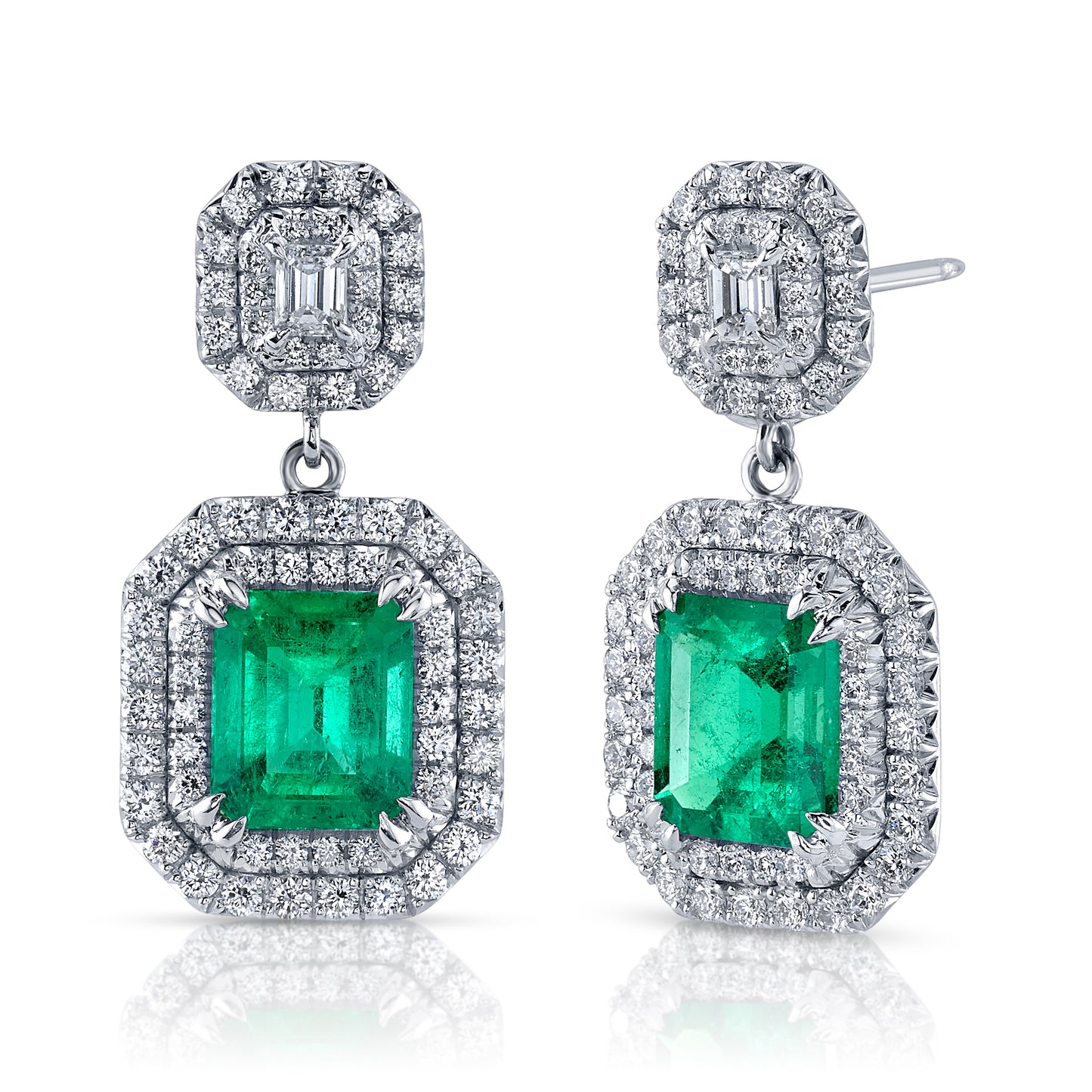 Emerald & Diamond Earrings