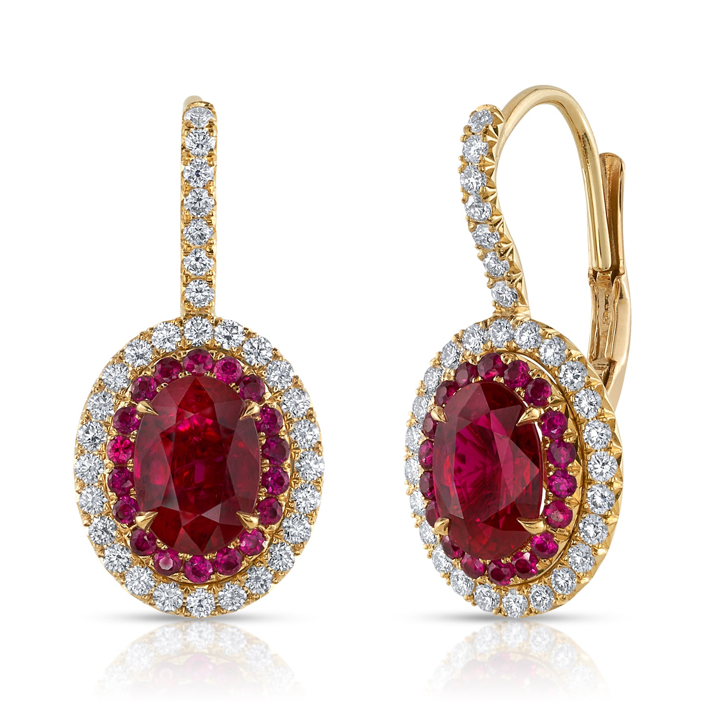 Ruby & Diamond Earrings