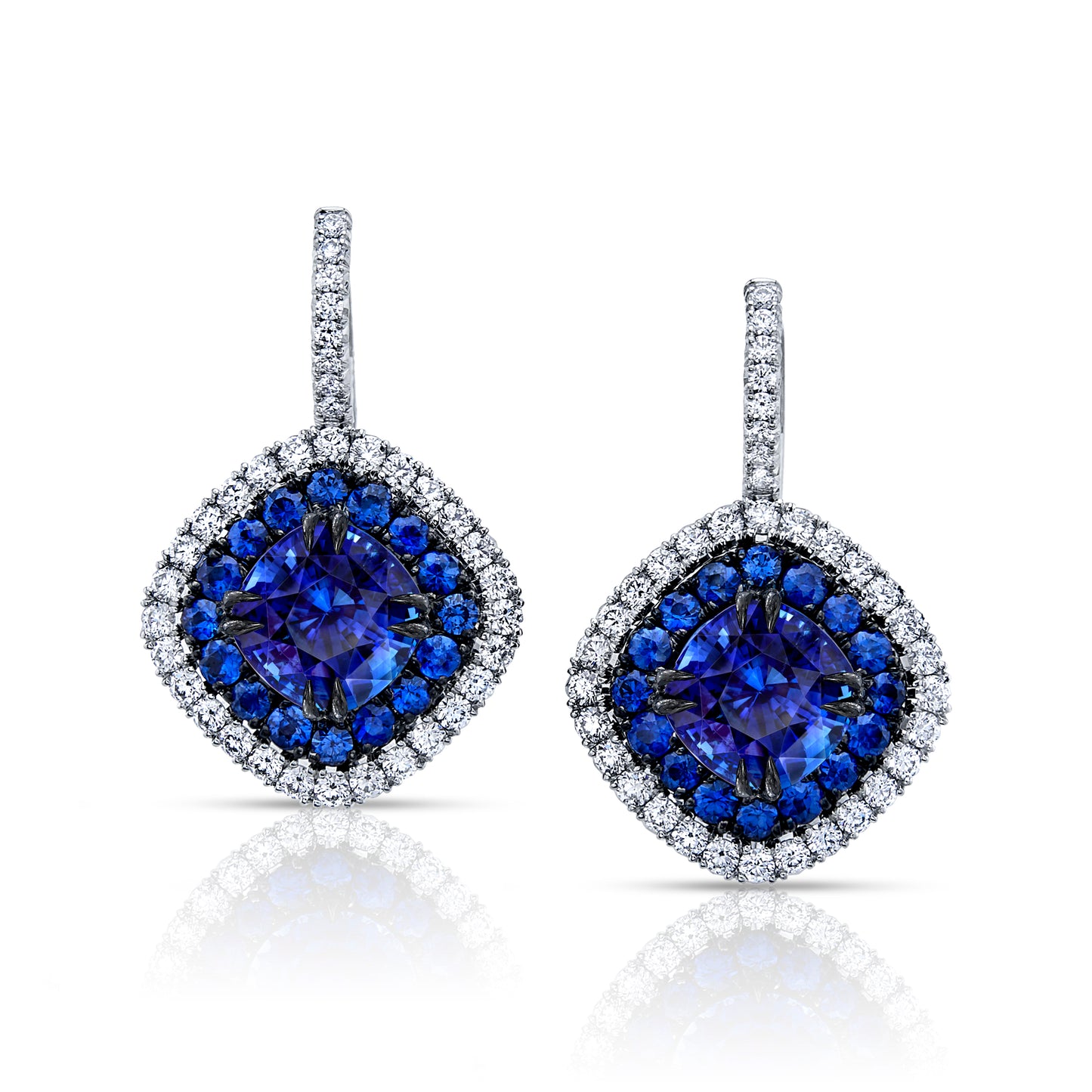 Sapphire & Diamond Earrings