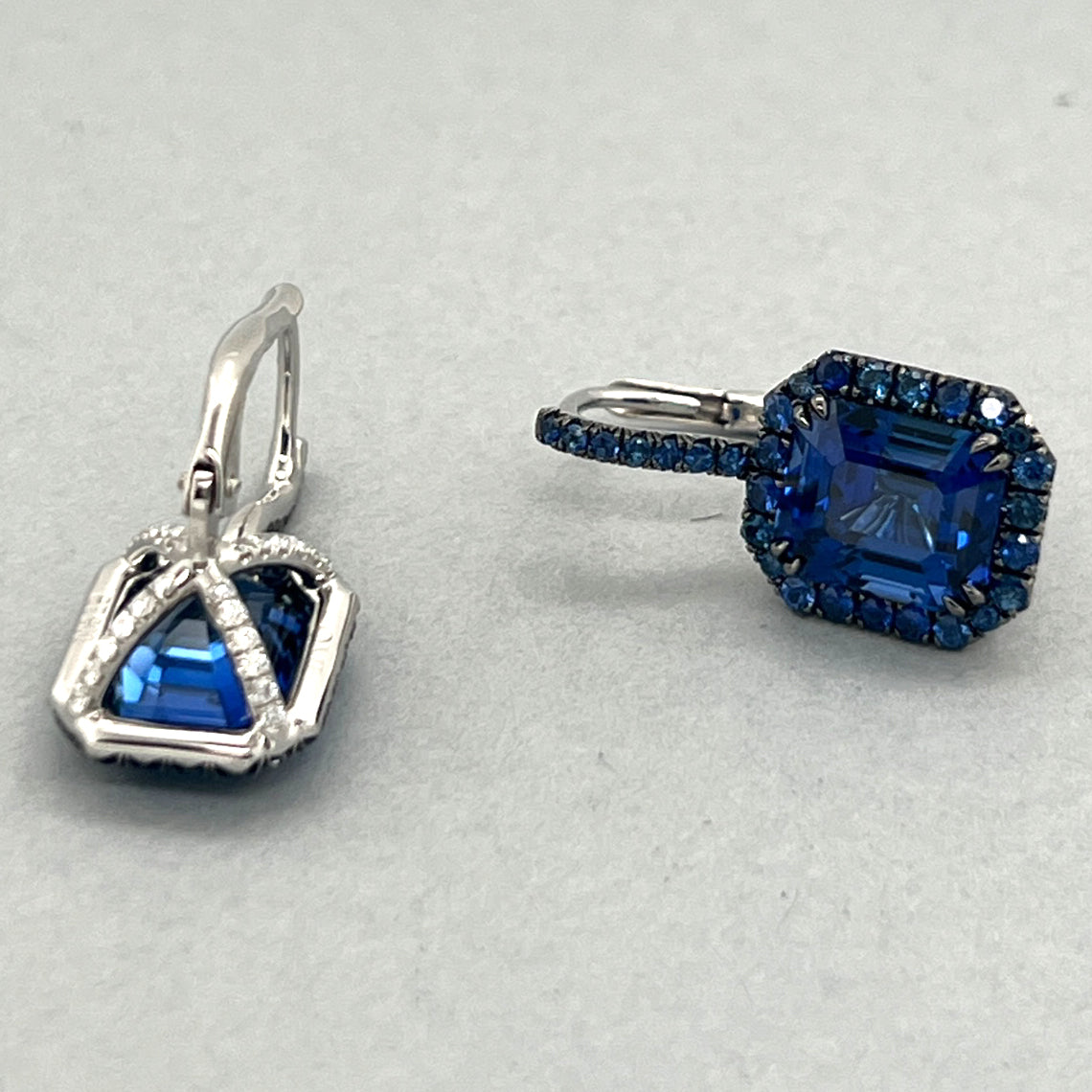 Sapphire & Diamond Earrings