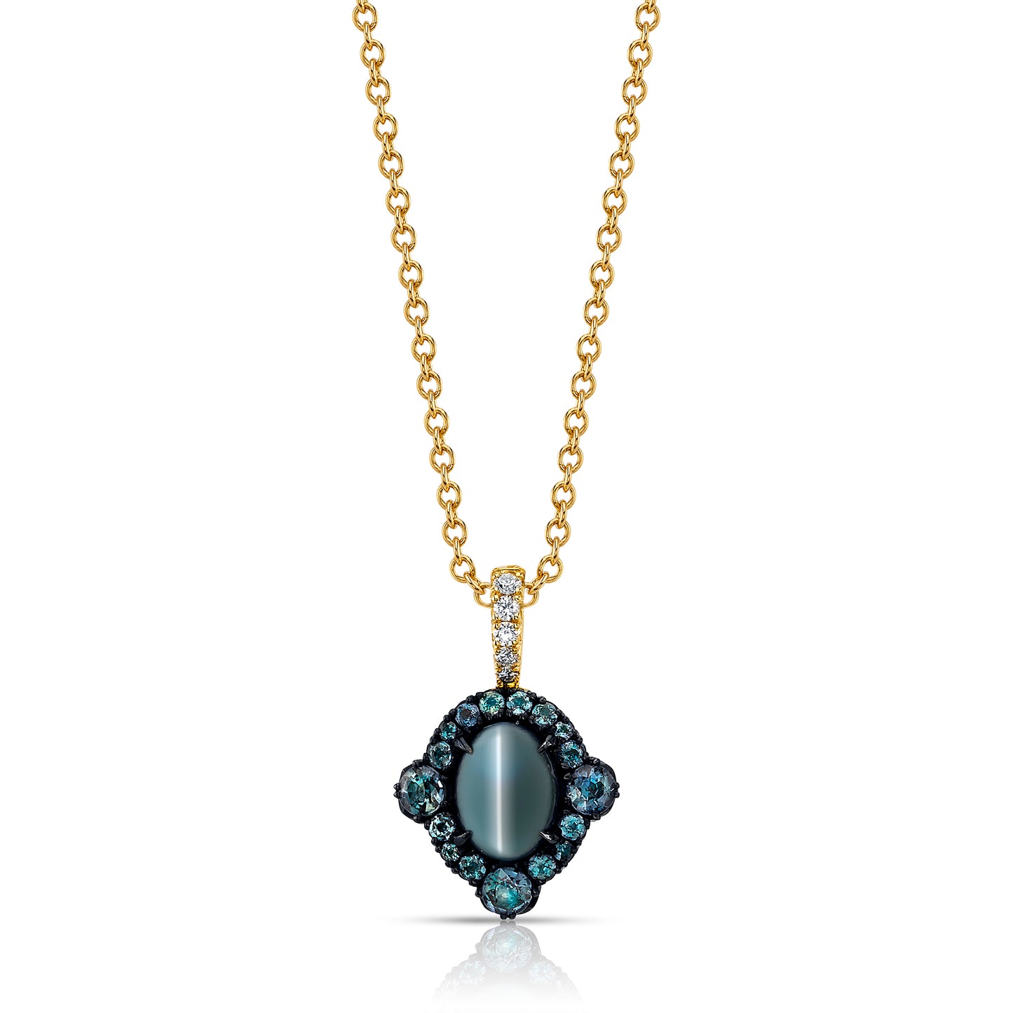 Cat's Eye Alexandrite, Alexandrite & Diamond Pendant