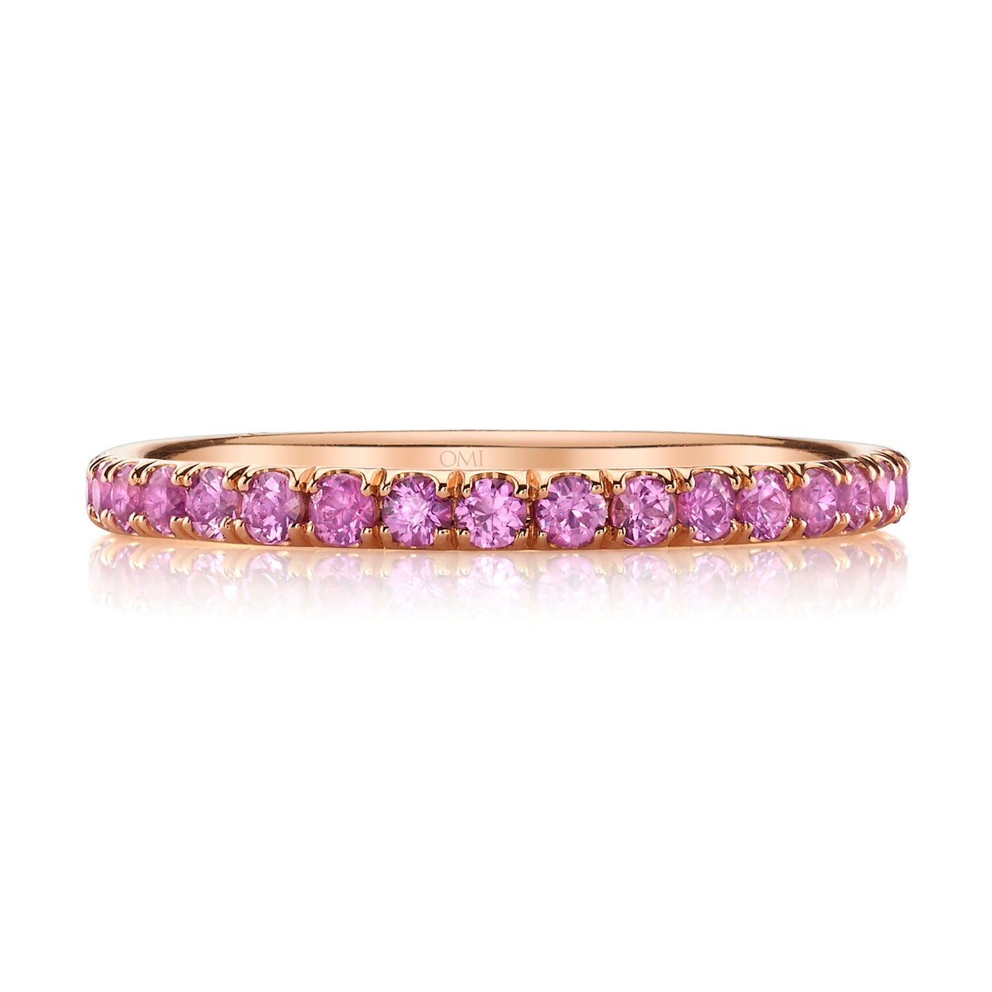 Pink Sapphire Eternity Band