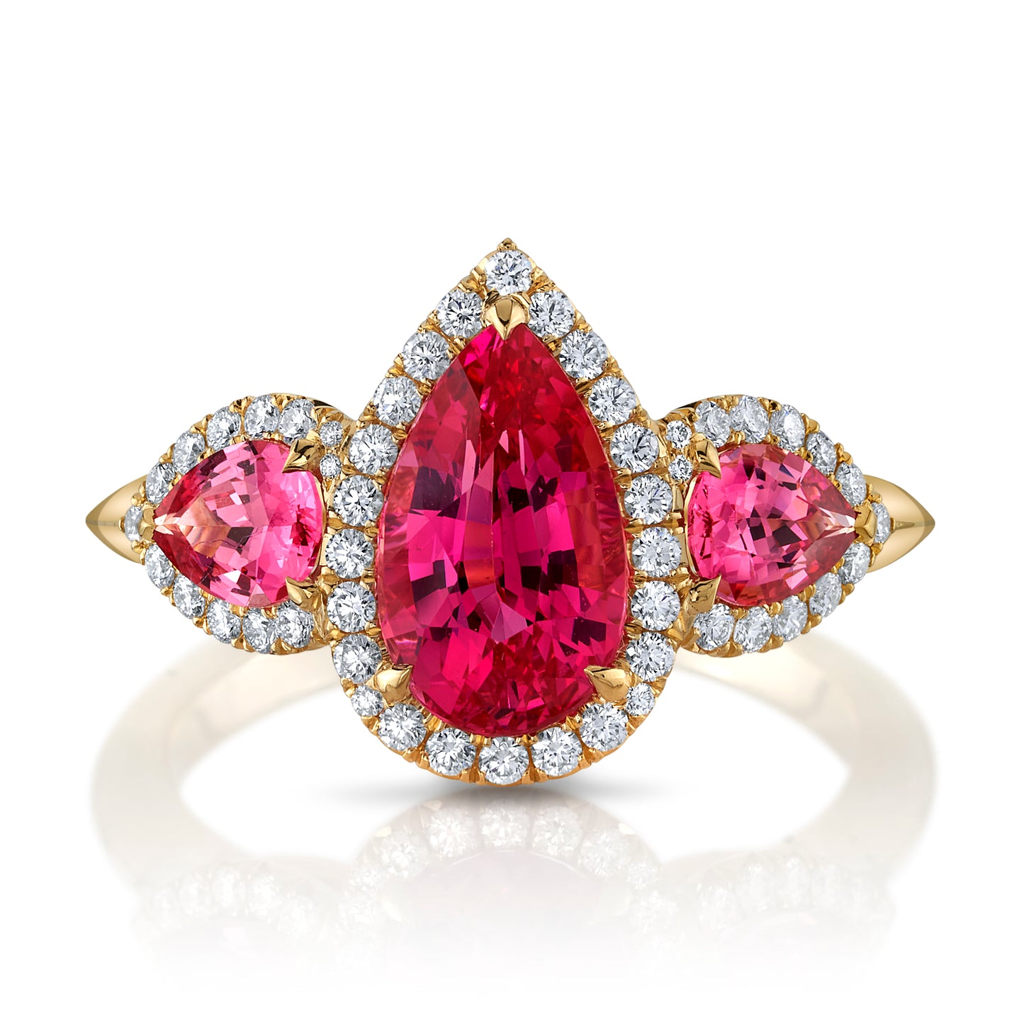 Spinel & Diamond 3-Stone Ring