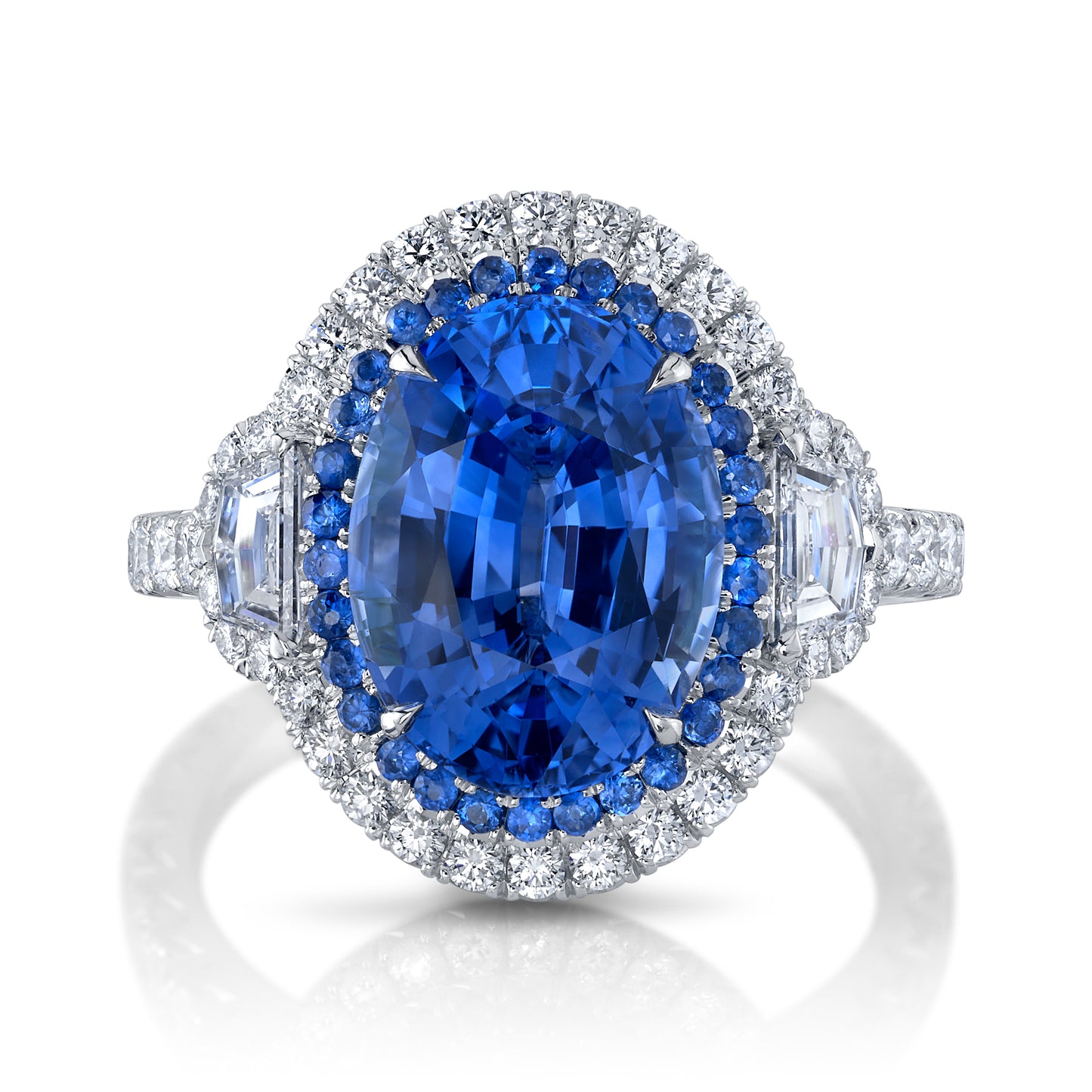 Sapphire & Diamond 3-Stone Ring