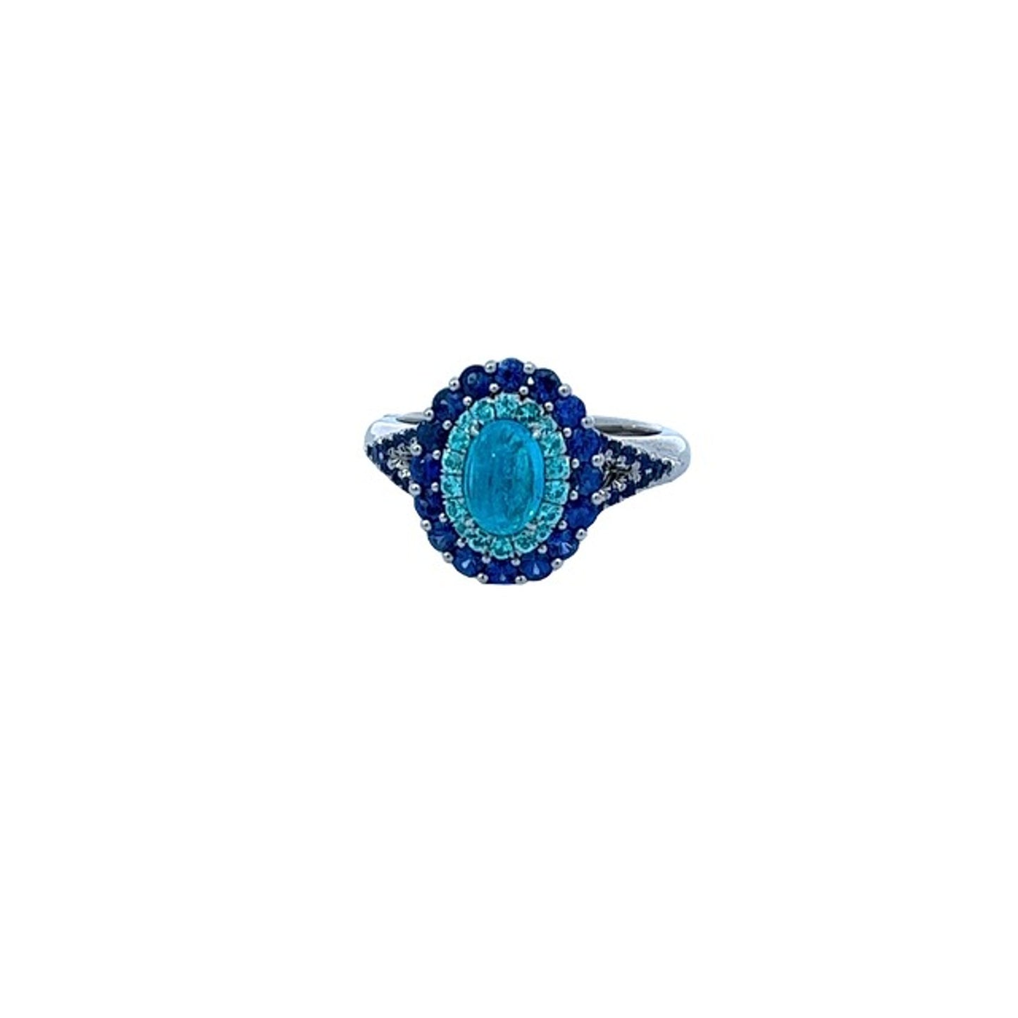 Paraíba Tourmaline & Sapphire Ring