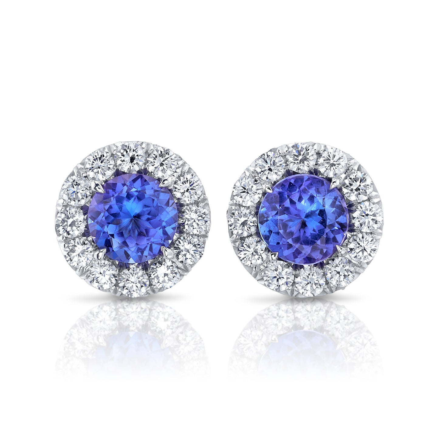 Tanzanite & Diamond Stud Earrings