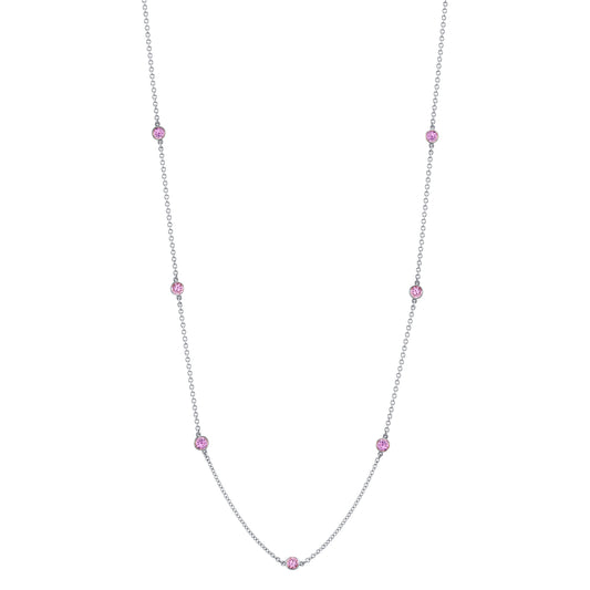 Pink Sapphire "By The Yard" Style Chain