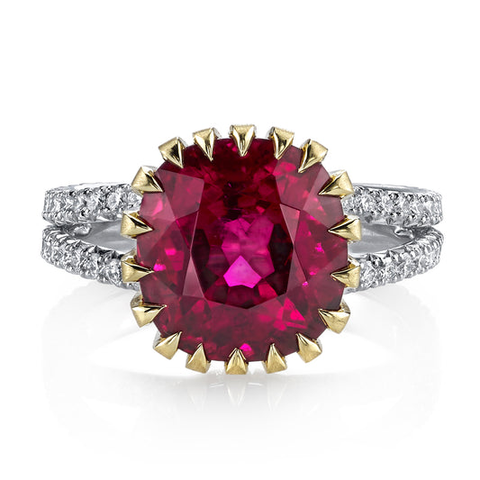 Rubellite Tourmaline & Diamond Ring
