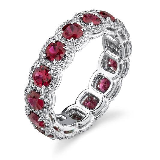Ruby & Diamond Eternity Band