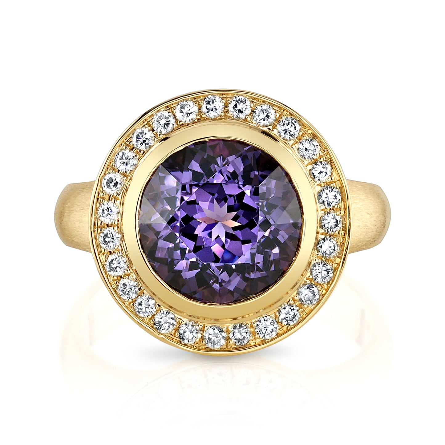Purple Spinel, Pink Sapphire & Diamond Ring