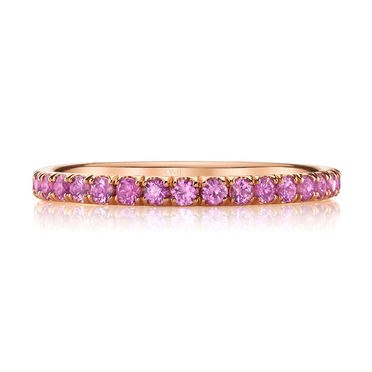 Pink Sapphire Eternity Band