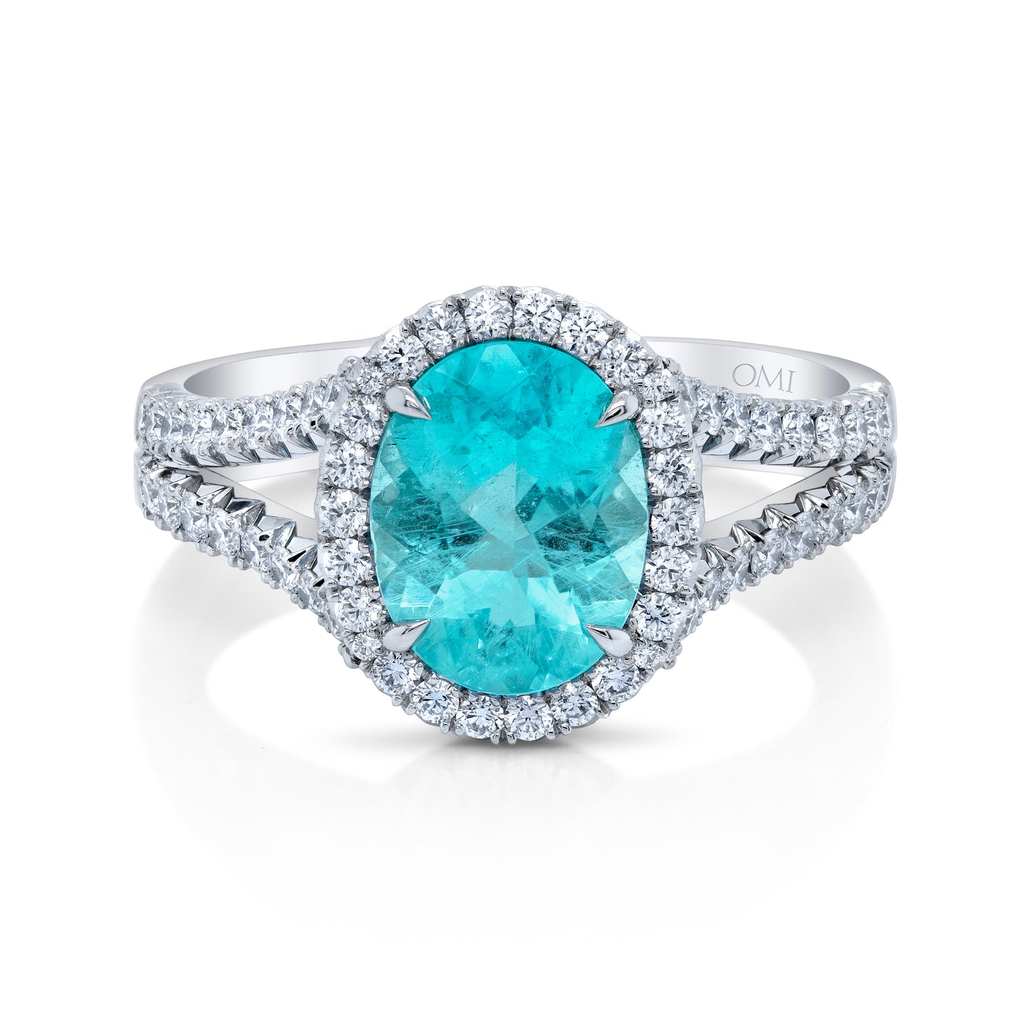 Paraíba-Type Tourmaline & Diamond Ring
