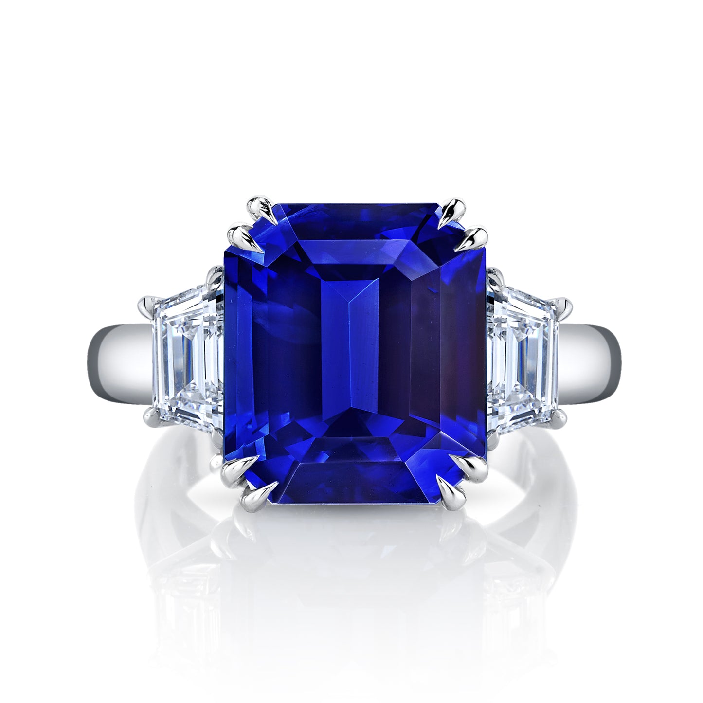 Sapphire & Diamond 3-Stone Ring